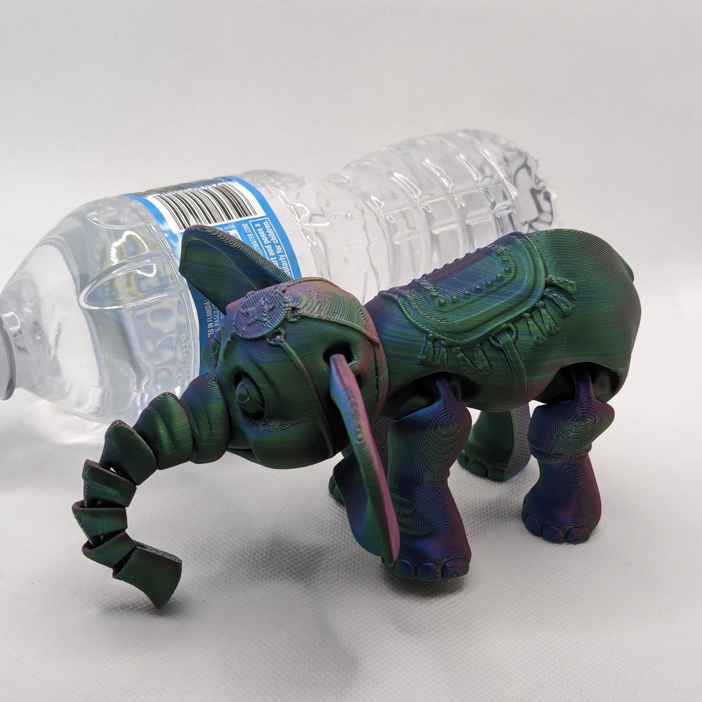 Colorful Elephant Figurine 3D
